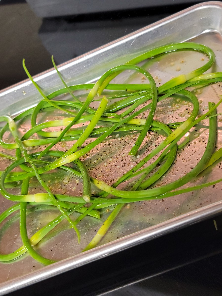 Roasted Garlic Scape Dip